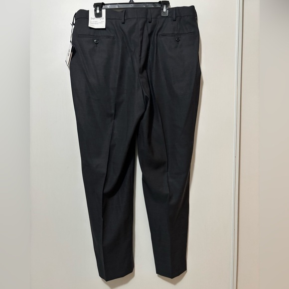 Paul Fredrick Men's charcoal Dress Pants - Picture 2 of 8